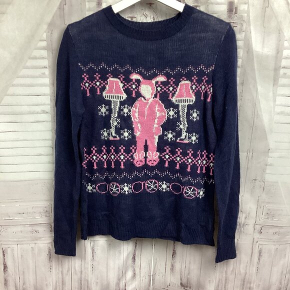 A Christmas Story Knit Sweater Ugly Sweater Bunny M - Picture 8 of 8